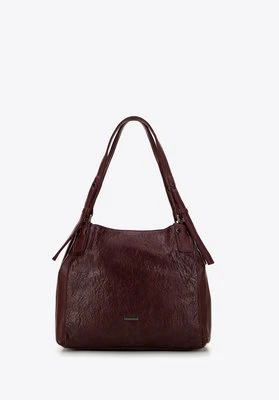 Damska torebka worek z ekoskóry bordowa Wittchen