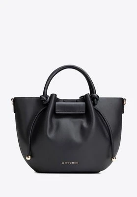 Damska torebka worek z imitacji skóry czarna Wittchen