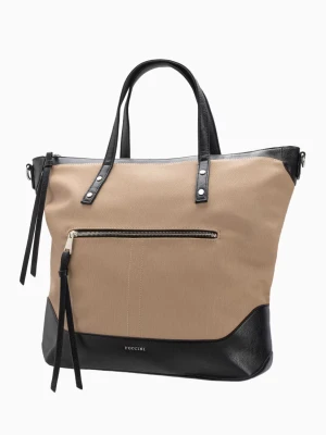 Damska torebka z eleganckim wykończeniem beżowa Puccini