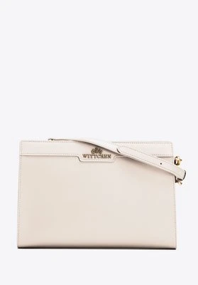 Damska torebka ze skóry naturalnej na ramię kremowa Wittchen