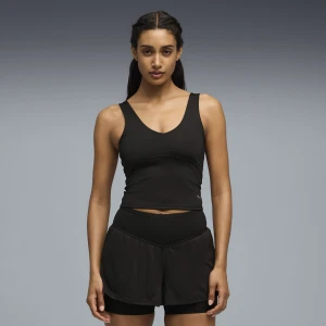 Damska treningowa koszulka na ramiączkach PUMA SHAPE, Odzież, Czarny,