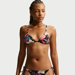 Damska trójkątna góra od bikini Nike Swim - Czerń