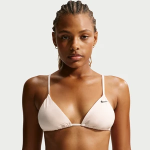 Damska trójkątna góra od bikini Nike Swim Effortless Essential - Biel