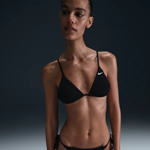 Damska trójkątna góra od bikini Nike Swim Effortless Essential - Czerń