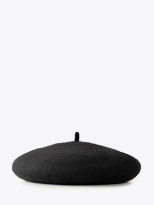 Damski beret wełniany czarny Wittchen