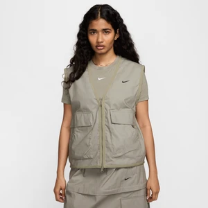 Damski bezrękawnik cargo z tkaniny o luźnym kroju Nike Sportswear Essential - Zieleń