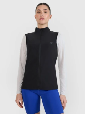 Damski bezrękawnik do biegania 4F 4FWSS25TVJAF246 - czarny