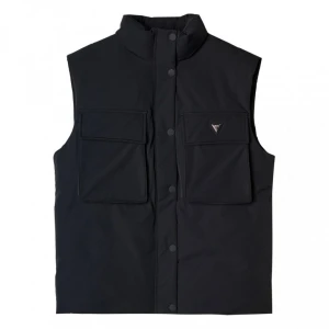 Damski bezrękawnik puchowy Guess Aurlie SL Puffer Overshirt - czarny