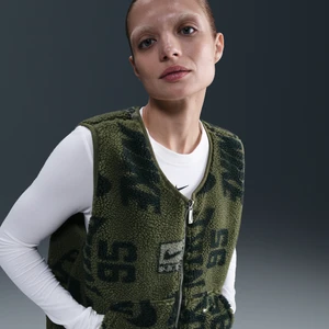 Damski bezrękawnik z puszystej dzianiny Nike Sportswear - Zieleń