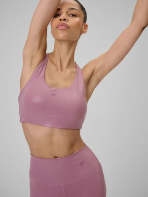 Damski biustonosz do jogi 4F 4FRSS26USBAF264 - różowy