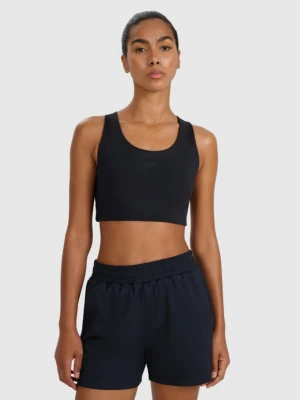 Damski biustonosz treningowy 4F 4FWMM00USBAF213 - czarny