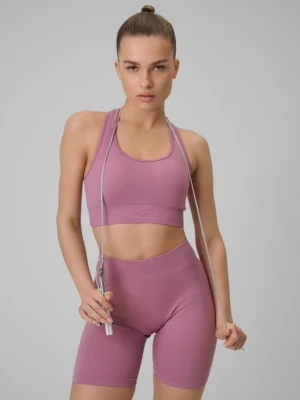 Damski biustonosz treningowy 4F 4FWSS26USBAF242 - różowy