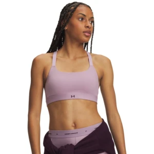 Damski biustonosz treningowy Under Armour UA Effortless Mid - różowy