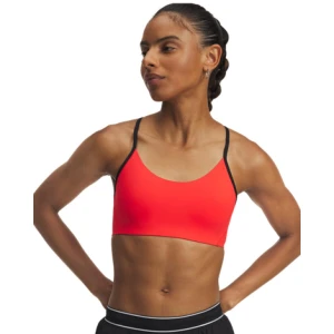 Damski biustonosz treningowy Under Armour UA Halo Bonded Bra - czerwony
