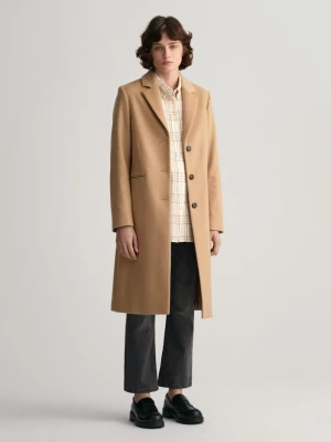 Damski Dopasowany Płaszcz z Mieszanki Wełny GANT