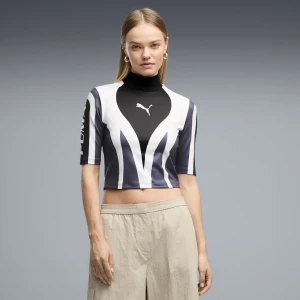Damski dopasowany top FUTURE.PUMA.ARCHIVE Moto, Odzież, Czarny