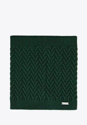 Damski komin w klasyczny wzór jodełki zielony Wittchen