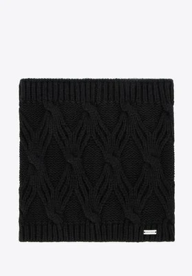 Damski komin z warkoczowym splotem czarny Wittchen