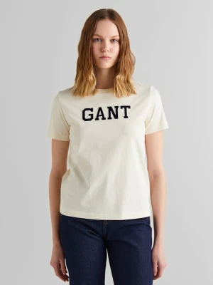 Koszulka regular fit z aplikacją z aksamitu GANT