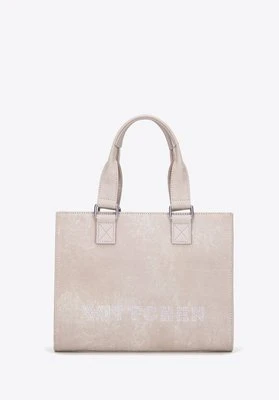 Damski kuferek z cyrkoniami jasny szary Wittchen