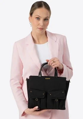 Damski kuferek z domieszką bawełny czarny Wittchen