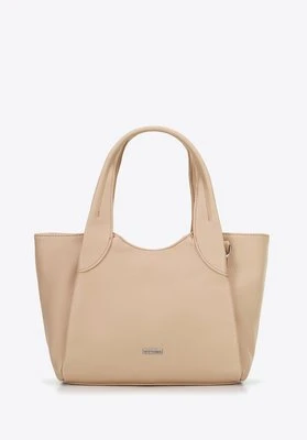 Damski kuferek z ekoskóry mały beżowy Wittchen