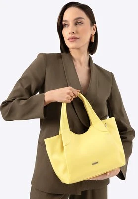 Damski kuferek z ekoskóry mały żółty Wittchen