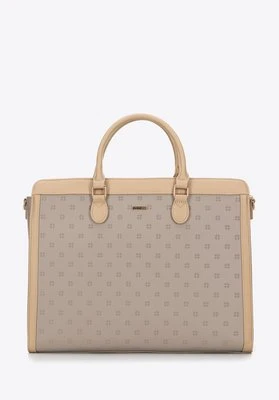 Damski kuferek z etui na laptopa 15,6'' beżowy Wittchen