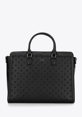 Damski kuferek z etui na laptopa 15,6'' czarno - srebrny Wittchen