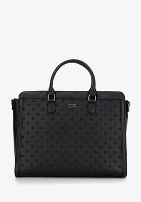 Damski kuferek z etui na laptopa 15,6'' czarno - złoty Wittchen