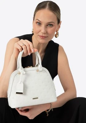 Damski kuferek z imitacji skóry trapezowy złamana biel Wittchen