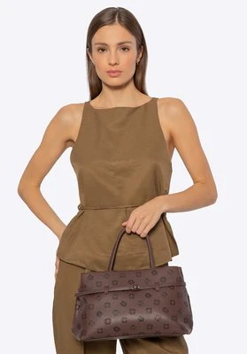 Damski kuferek z imitacji skóry z tłoczeniem brązowy Wittchen