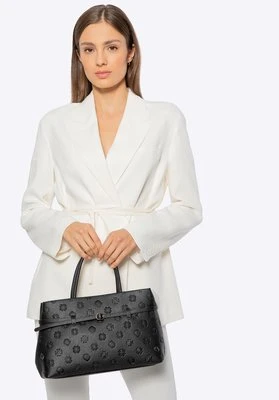 Damski kuferek z imitacji skóry z tłoczeniem czarny Wittchen