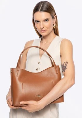 Damski kuferek z wyjmowaną saszetką brązowy Wittchen