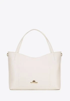 Damski kuferek z wyjmowaną saszetką kremowy Wittchen