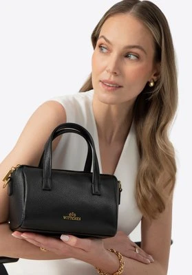Damski kuferek ze skóry mały czarny Wittchen