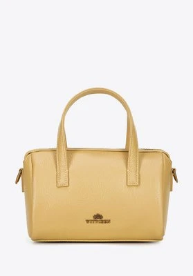 Damski kuferek ze skóry mały żółty Wittchen