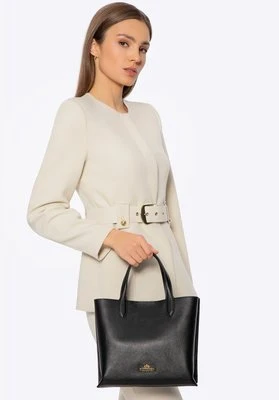 Damski kuferek ze skóry trójkomorowy czarny Wittchen