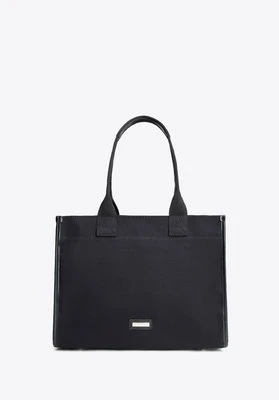 Damski kuferek ze wstawkami z ekoskóry czarny Wittchen