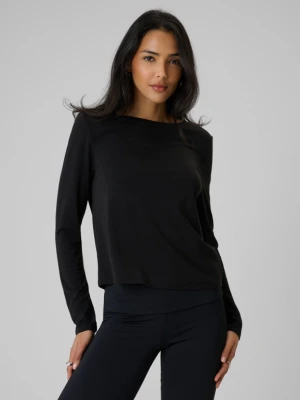 Damski longsleeve bez nadruku 4F 4FRSS26TLONF673 - czarny
