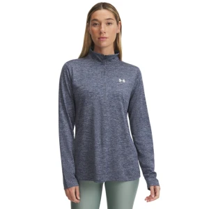 Damski longsleeve treningowy Under Armour Tech 1/2 Zip- Twist - szary