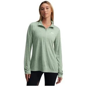 Damski longsleeve treningowy Under Armour Tech 1 / 2 Zip- Twist - zielony