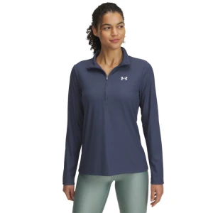 Damski longsleeve treningowy Under Armour Tech Rib 1/2 Zip - granatowy