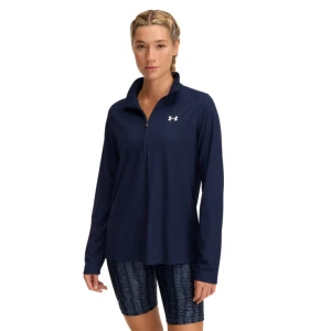 Damski longsleeve treningowy Under Armour Tech Rib 1 / 2 Zip - granatowy