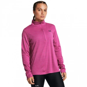 Damski longsleeve treningowy Under Armour Tech Textured 1 / 2 Zip - różowy