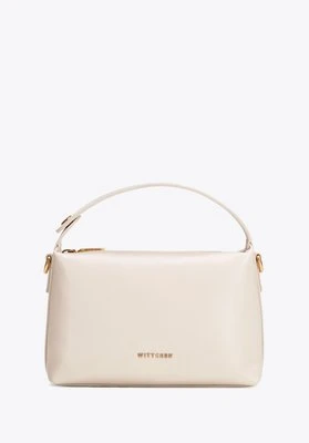 Damski minikuferek ze skóry naturalnej kremowy Wittchen