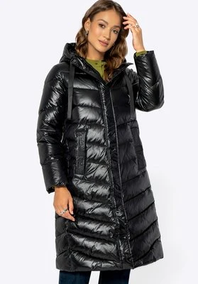 Damski płaszcz puchowy pikowany czarny Wittchen
