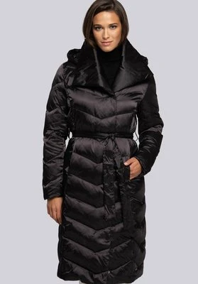 Damski płaszcz puchowy z kapturem czarny Wittchen