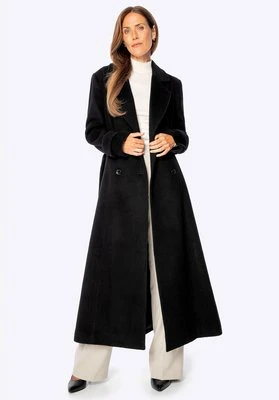 Damski płaszcz wełniany z domieszką kaszmiru czarny Wittchen