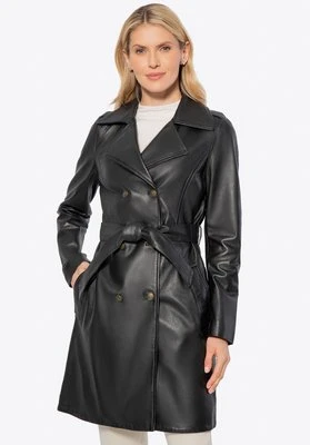 Damski płaszcz ze skóry owczej czarny Wittchen